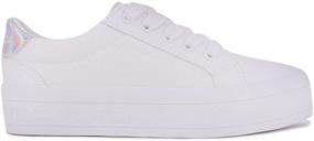 img 3 attached to 👟 Nautica Fashion Sneaker Dulcie Girls White 1 Athletic Girls' Shoes – Stylish and Sporty Footwear