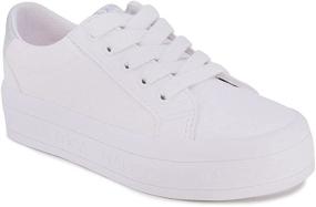 img 4 attached to 👟 Nautica Fashion Sneaker Dulcie Girls White 1 Athletic Girls' Shoes – Stylish and Sporty Footwear