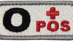 img 2 attached to 🩸 Black & Red EmbTao Type O+ Tactical Blood Type Fastener Hook&amp;Loop Patch - 2&#34;x1&#34;