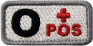 🩸 black & red embtao type o+ tactical blood type fastener hook&amp;loop patch - 2&#34;x1&#34; logo