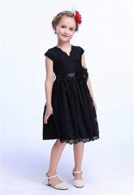 img 2 attached to Bow Dream Flower Country Casual Dresses for Girls