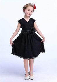 img 1 attached to Bow Dream Flower Country Casual Dresses for Girls