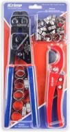🔧 icrimp all-in-one ratchet pex cinch tool with removal function - 3/8 to 1-inch stainless steel clamps + 20pcs 1/2-inch and 10pcs 3/4-inch pex clamps + pex pipe cutter logo