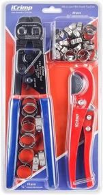 img 4 attached to 🔧 iCrimp All-in-One Ratchet PEX Cinch Tool with Removal Function - 3/8 to 1-inch Stainless Steel Clamps + 20PCS 1/2-inch and 10PCS 3/4-inch PEX Clamps + Pex Pipe Cutter