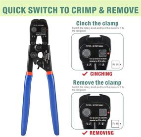 img 2 attached to 🔧 iCrimp All-in-One Ratchet PEX Cinch Tool with Removal Function - 3/8 to 1-inch Stainless Steel Clamps + 20PCS 1/2-inch and 10PCS 3/4-inch PEX Clamps + Pex Pipe Cutter