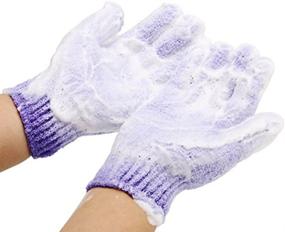 img 3 attached to Premium Exfoliating Bath Gloves: 5 Pairs for Gentle Spa-like Experience - Shower, Face, & Body (5 Color Options)