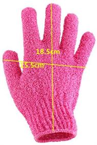 img 2 attached to Premium Exfoliating Bath Gloves: 5 Pairs for Gentle Spa-like Experience - Shower, Face, & Body (5 Color Options)
