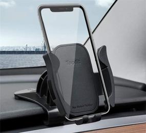 img 4 attached to 📱 Tesla Model 3 Model Y Car Cellphone Holder: Silence Upgrade Silicone Dash Mounts for Hands-Free Communication