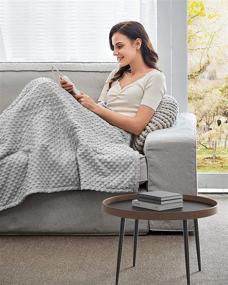 img 3 attached to ❄️ Grey Electric Heated Throw Blanket Twin Size 50x60 - Fast Heating, Machine Washable, Full Body Warming Soft Fleece Sofa Bed Blankets with Auto-off Overheating Protection, 10 Heat Levels & 4H Timer