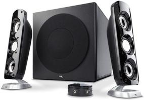 img 4 attached to 🔊 Компьютерная аудиосистема Cyber Acoustics CA-3908 2.1 Stereo с сабвуфером 6,5 дюйма и пультом управления - комплект для компьютеров и домашнего аудио с входом 3,5 мм AUX для мобильного телефона, планшета, настольного компьютера, ноутбука или игровой консоли.