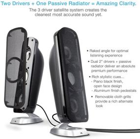 img 2 attached to 🔊 Компьютерная аудиосистема Cyber Acoustics CA-3908 2.1 Stereo с сабвуфером 6,5 дюйма и пультом управления - комплект для компьютеров и домашнего аудио с входом 3,5 мм AUX для мобильного телефона, планшета, настольного компьютера, ноутбука или игровой консоли.