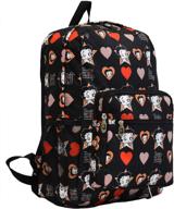 betty boop canvas backpack pockets logo