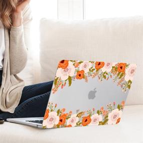 img 1 attached to 🌸 May Chen MacBook Air 13 inch Case 2019 2018 Release A2337 M1 A1932 A2179, Frosted Rubberized Matte Hard Shell & Keyboard Cover for MacBook Air 13 Retina Display and Touch ID, Abstract Floral Pattern