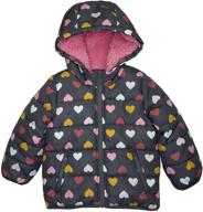 🧥 cozy and warm: carter's girls' fleece lined puffer jacket coat logo