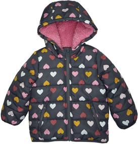 img 1 attached to 🧥 Cozy and Warm: Carter's Girls' Fleece Lined Puffer Jacket Coat