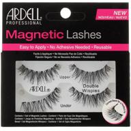 💫 ardell professional magnetic double strip lashes: double wispies (2 packs), black - beauty enhancing eyelashes with magnetic hold logo