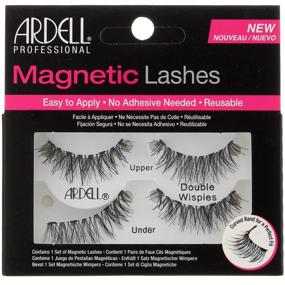 img 4 attached to 💫 Ardell Professional Magnetic Double Strip Lashes: Double Wispies (2 Packs), Black - Beauty Enhancing Eyelashes with Magnetic Hold