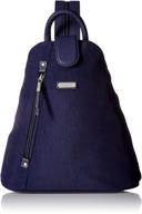 navy baggallini metro backpack with rfid phone wristlet: stylish and secure! logo