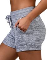 🩳 women's soft comfy activewear lounge shorts with pockets, drawstring | 90 degree by reflex logo