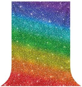 img 4 attached to 🌈 Funnytree 5x7ft Colorful Fabric Printed Backdrop (Non-Glitter) - No Wrinkles, Perfect for Party Photography, Birthday Decorations, Cake Table Banner, Photobooth, Photo Studio, and Video Props