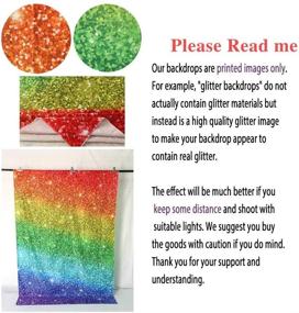 img 2 attached to 🌈 Funnytree 5x7ft Colorful Fabric Printed Backdrop (Non-Glitter) - No Wrinkles, Perfect for Party Photography, Birthday Decorations, Cake Table Banner, Photobooth, Photo Studio, and Video Props