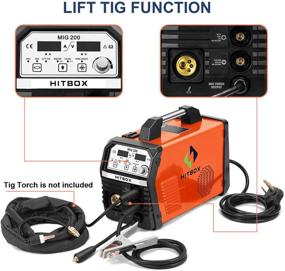 img 2 attached to 🔧 HITBOX 4 in 1 MIG Welder 200Amp Inverter - MIG ARC Lift TIG - Gas Gasless Multifunction MIG Welding Machine 220V - Flux Cored Wire & Solid Core Wire Welding Equipment