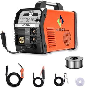 img 4 attached to 🔧 HITBOX 4 in 1 MIG Welder 200Amp Inverter - MIG ARC Lift TIG - Gas Gasless Multifunction MIG Welding Machine 220V - Flux Cored Wire & Solid Core Wire Welding Equipment