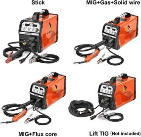 img 3 attached to 🔧 HITBOX 4 in 1 MIG Welder 200Amp Inverter - MIG ARC Lift TIG - Gas Gasless Multifunction MIG Welding Machine 220V - Flux Cored Wire & Solid Core Wire Welding Equipment