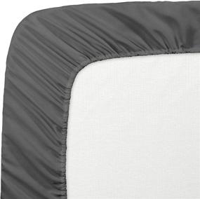img 4 attached to Bare Home Full Extra Long Fitted Sheet - Extra Deep Pocket - High-Quality 1800 Microfiber - Ultra-Soft Wrinkle-Free - Full XL Deep Pocket Fitted Bottom Sheets (Full XL - 21&#34; Pocket, Grey)