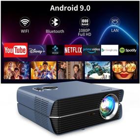 img 4 attached to 📽️ WiFi Projector Android 9.0 OS, 6000 Lumen Full HD 1080P Outdoor Movie Projector with Bluetooth, LAN Control Wireless Smart Projector Supporting 4D Keystone, Zoom, Mirroring - Ideal Data Projector for Meetings