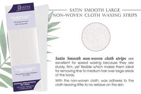 img 2 attached to Satin Smooth Large Non-Woven Cloth Waxing Strips, 100 Count: Professional Hair Removal at Home