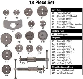img 3 attached to 🔧 Sunex Tools 3930: Complete Disc Brake Caliper Tool Set & Wind Back Kit with Magnetic Thrust Bolts - 18-Piece Compressor & Spreader Tool Set for Brake Pad Replacement