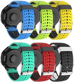 img 4 attached to ISABAKE Soft Silicone Sport Band For Forerunner 235 Watch Bands Compatible With Approach S20 S5 S6 Forerunner 230 220 235 235Lite 620 630 735XT Smartwatch(6Pcs Multi Color)
