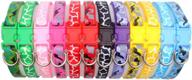 🐶 12/16 pcs soft nylon puppy whelping id collars - adjustable reusable washable baby dog id bands for breeders, neck sizes 8" - 13 logo