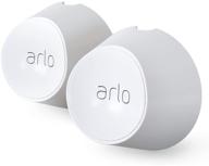 📷 arlo certified magnetic wall mounts - set of 2, for indoor or outdoor use, compatible with arlo ultra, ultra 2, pro 3, pro 4 cameras - white (vma5000) logo