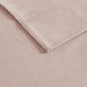 img 1 attached to 🛏️ Madison Park 3M Microcell Color Fast, Wrinkle and Stain Resistant, Soft Sheets with 16 Inch Deep Pocket All Season, Cozy Bedding Set with Matching Pillow Case in Queen Size, Blush