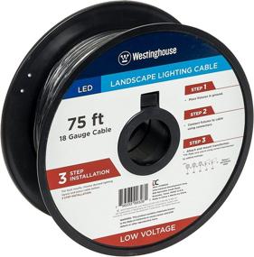 img 1 attached to 🖤 Westinghouse 700026W: 75 ft. Low Voltage Cable, Black - 22 Piece Set