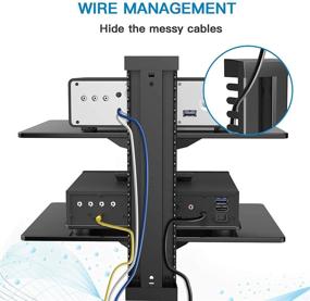img 1 attached to 📺 PERLESMITH Floating AV Shelf - Wall Mount TV Shelf for Xbox, Projector, WiFi Router, Game Console and Cable Box - Holds up to 16.5lbs - DVD DVR Component Shelf - PSDSK2