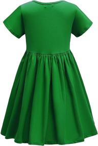 img 3 attached to 👗 Stylish TriKalor Sleeve Pleated Pockets Dresses for Girls' Clothing and Fashion