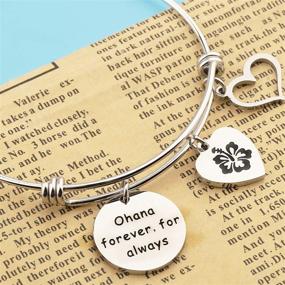 img 3 attached to 🌺 SEIRAA Ohana Forever Bracelet - Family Member Gift with Hibiscus Charm, Hawaiian Jewelry