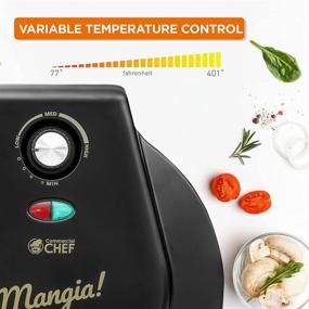 img 3 attached to 🍕 Эффективная подготовка вкусных пицц с профессиональным печью CHQP12R диаметром 12 дюймов в элегантном черном дизайне.
