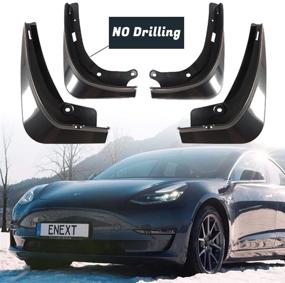 img 4 attached to 🚗 Премиум Muskgeen защитные крылья Fender для Tesla Model Y 2017-2021 - Установка без хлопот (комплект из 4 шт.)