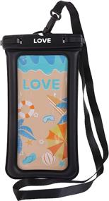 img 4 attached to 📱 Waterproof Phone Pouch Case - LOVE Floating Dry Bag IPX8 TPU for iPhone Galaxy Pixel & More, 6.9" Universal Smart Phone Size, Ideal for Pool Beach Swimming Kayak Travel (Black)