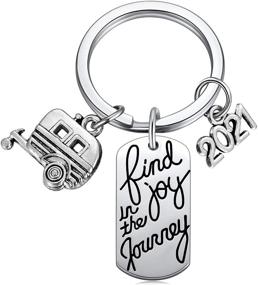 img 4 attached to 🔑 MIXJOY Journey Keychain: The Perfect Retirement Gift for Your Coworker