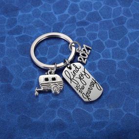 img 2 attached to 🔑 MIXJOY Journey Keychain: The Perfect Retirement Gift for Your Coworker