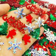 🎄 холли джолли стразы: яркие рождественские конфетти на стол для новогодних вечеринок или своими руками - 1.5 унции, красные, зеленые и белые. логотип
