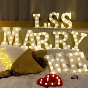 img 1 attached to 🌟 Sunnyglade Decorative LED Letter Lights Sign: Illuminating Marquee Letters for Stunning Wall Décor, Wedding, Birthday, Christmas, Home Bar Decoration - 1 Piece