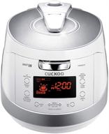 🍚 cuckoo crp-hs0657fw: 6-cup induction heating pressure rice cooker, 11 menu options, stainless steel inner pot - made in korea (white) logo