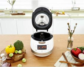 img 1 attached to 🍚 Cuckoo CRP-HS0657FW: 6-Cup Induction Heating Pressure Rice Cooker, 11 Menu Options, Stainless Steel Inner Pot - Made in Korea (White)