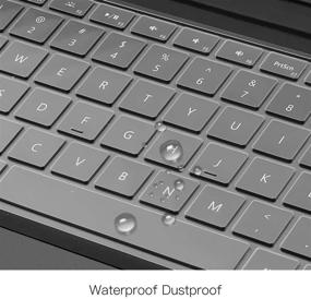 img 1 attached to 🔆 Премиум прозрачная клавиатурная накладка для Microsoft Surface Pro 7 2020+, Surface Pro 6 2018, Surface Pro 5 2017, Surface Pro 4 - Ультратонкая накладка для клавиатуры Surface Pro, разметка US - Улучшение аксессуаров Surface Pro